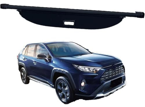 CQHJHCQ Ausziehbare Kofferraumabdeckung für Toyota RAV4 2020 2021, Laderaumabdeckung Auto-Hinterkofferraum Auto Zubehör