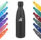 KollyKolla Gourde Isotherme, 500ml, Gourde Inox sans BPA, Bouteille d'eau Reutilisable, Isolation Double Paroi, Bouteille Isotherme Acier Inoxydable, pour Enfant, Adulte, Sport, École - Noir