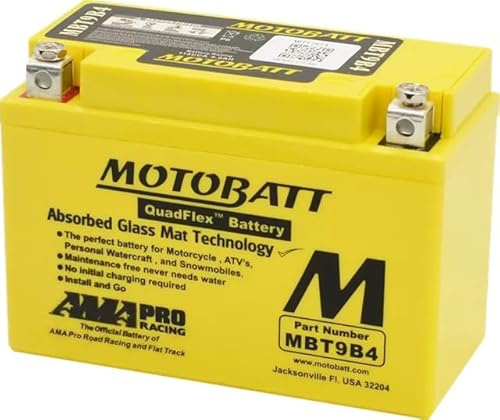 BATTERIA MOTO.BATT. MBT9B4 PRECARICATA YT9-BS compatibile con Yamaha YP Majesty 400 04-14 T-Max 500 2001/2007 XT 660R/X