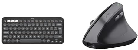 Logitech Pebble Keys 2 & Trust Yuno Ratón Vertical Inalámbrico