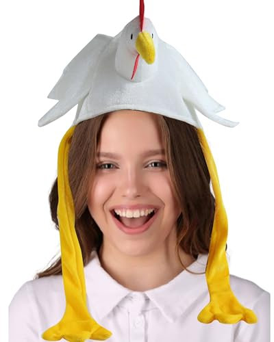 Hooin Hühnerhut - Weiche Tierkostüm-Mütze für Bauernhof-Themenpartys & Kostümveranstaltungen