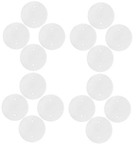 GLEAVI 25 Stück Oktagonale Abdeckplatte decke Kabelabdeckungen runde Lochplatte Drahtabdeckungen für Kabel runde Lochabdeckung Abdeckung der Schalttafel Runde Auslassabdeckplatte pp Weiß