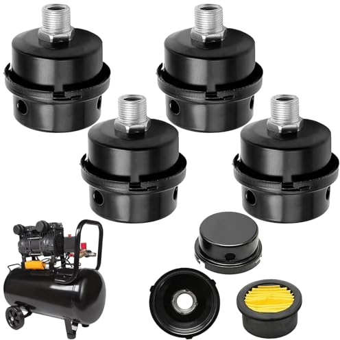 Tkxjry 4 Pièces Filtre Air Compresseur, 3/8 16mm Silencieux de Filtre à Air, Filtre silencieux pour compresseur d'air, Silencieux pour Compresseur d'Air, Filtres de Silencieux, Pour Compresseur d'Air