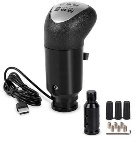 Glomc Pomo de palanca de cambios habilitado para USB para Logitech G29 G27 G25 G920 TH8A SQ utilizado en simulación de carreras ETS2 en PC