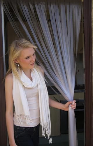 Heavy Duty Caravan/RV Door Curtain,Bug Blind,Fly Blind,Strip Blind-62CM WIDE - FROSTED