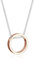 Elli Halskette Damen Kreis Bi-Color Geo in 925 Sterling Silber Rosé vergoldet