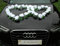 DOPPEL Herz Auto Schmuck Braut Paar Rose Deko Dekoration Autoschmuck Hochzeit Car Auto Wedding Deko Ratan (Reinweiß/Reinweiß)
