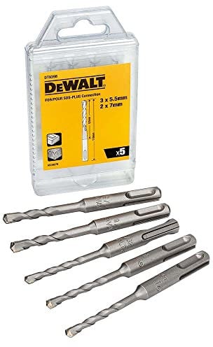 DEWALT DEWDT9398MQZ DT9398 SDS Plus Drill Bit Set 5 Piece Display of 1