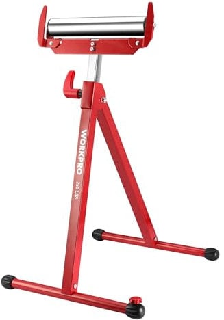 WORKPRO Folding Roller Stand Height Adjustable, Heavy Duty 250 LB Load Capacity, Outfeed Woodworking, W137006A