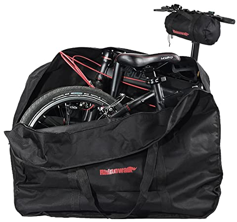 CamGo 20 Inch Folding Bike Bag - Waterproof Bicycle Travel Case Outdoors Bike Transport Bag for Cars Train Air Travel (Black, 20 inch)
