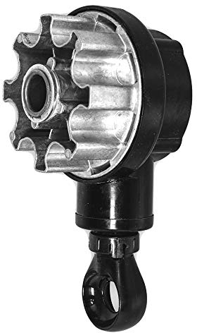 DIWARO.® | Kegelradgetriebe für Markisen | 4,4:1 | RAL 9005 mit Kugelöse | für 78mm Nutrohr | Markisengetriebe