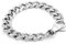 Akitsune Militium Kettenarmband | Panzerkette Glieder Damen Herren Metal Armreif Armband - Silber 21cm