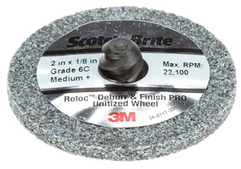 Roue abrasive compressée d'ébavurage et de finition Scotch Brite Roloc PRO | 50 mm x 6.35 mm, MOYEN