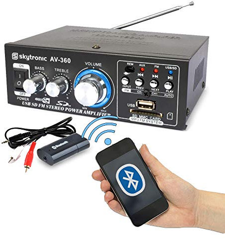 B-Creative Kit de haut-parleurs de plafond avec amplificateur Bluetooth pour café, restaurant, boutique (amplificateur avec Bluetooth uniquement)