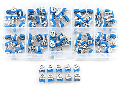 Variabler Widerstand 100 Stücke 10 Werte 500 Ohm 1M Ohm Film Variabler Widerstand Trimmer Potentiometer Assorted Kit