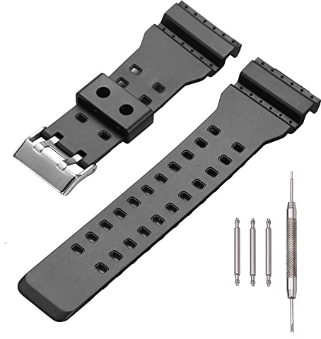 MCXGL 16mm Resin Strap Kompatibel mit Casio G-Shock GA-100 GA-110 GD120 GD100 Herren Gummi Uhrenarmband Ersatz Armband