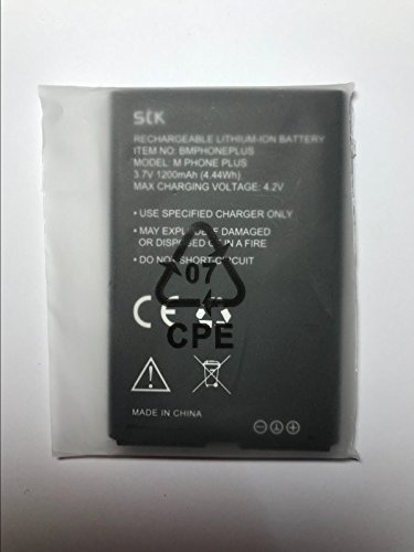 Replacement for Genuine STK Rechargeable Lithium-Ion Battery 3.7V 1200maH for M Phone Plus