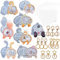 Animal Butts Epoxy Resin Shaker Moulds Set Quicksand Keychain Pendant Charms Jewellery Casting Supplies, 8 Silicone Trays, 5 Seal Films, 12 Key Chains