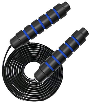 MisFox Cuerda de Saltar, Ajustable Combas de Fitness Sin Enredos con Rodamientos de Bolas & Mango de Suave, Cuerda Ajustable Libre para Fitness, Double Unders, Crossfit, Gym