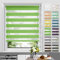 Allesin Doppelrollo Klemmfix ohne Bohren & mit Bohren, Duo Rollos für Fenster und Tür, Klemmrollo Fensterrollo lichtdurchlässig, Sichtschutz und Sonnenschutz, 75x120cm (BxH), Grün