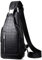 FSD.WG Sling Rucksack für Herren Brusttasche Crossbody Schultertaschen Reisetasche beutel für Männer mit wasserabweisend - Schwarz - Large