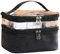 NOVAGO Vanity Trousse de Toilette Double Couches plastifié Solide Durable et imperméable (Noir)