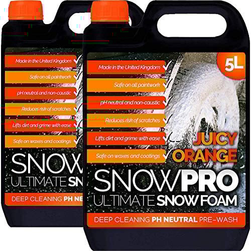 SnowPro Snow Foam Shampoo Car Wash Soap pH Neutral 10L Vehicle Cleaning Detailing Pre Wash Orange Fragrance