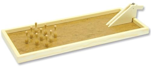 matches21 HOME & HOBBY Tischkegelbahn DIY Holz Bastelset für Kinder ab 11 Jahren als Kegelspiel
