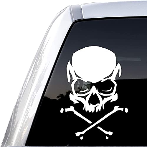 myrockshirt Totenkopf Jolly Roger 20 cm Aufkleber Autoaufkleber Sticker Laptop Scheibe Wand Profi Qualität