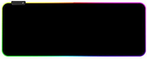 Qisan RGB Large Gaming Mouse Pad with Nonslip Base-31.5 x 11.8 Inch | Soft LED Extended Mousepad Keyboard Pad Desk Pad with Anti-Slip Rubber Base | Large Desk Mat for Keyboard and Mouse-RGB