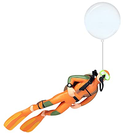 LICHENGTAI Aquarium Ornament, Mini Scuba Diver Figuren, Unterwasser Abenteuer Taucher Actionfigur Spielset für Fish Tank Aktion Luft Deko Fisch Behälter Landschaft Dekoration