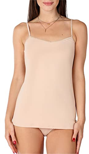 Bellivalini Damen Unterhemd aus Viskose BLV50-218 (Nude, 4XL)