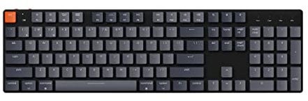 Keychron K5 SE Hot-swap Wireless Mechanical Keyboard, Ultra-Slim Full Size 104 Keys White Backlit Bluetooth Aluminum Gaming Keyboard for Mac Windows, Low Profile Gateron Red Switch (US ANSI Layout)