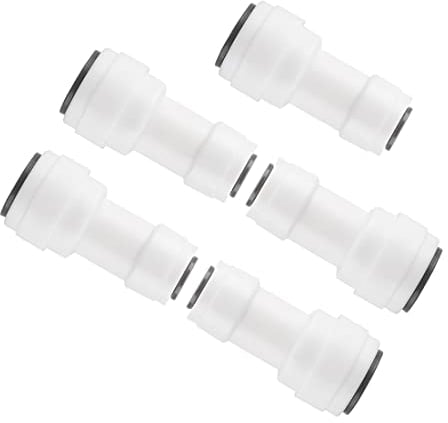 PATIKIL 3/8-1/4 OD Dritto Rapido Collegamento Tubo Raccordi Tubo Tubazione Giunti per RO Inversa Osmosi Sistema 5pz