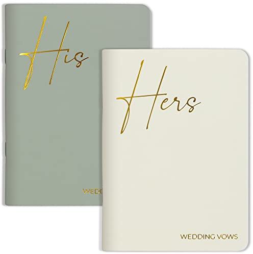 Elegante Gelübdebücher mit Goldfolien-Schriftzug für Ihre Hochzeit – perfekte Größe für Sie und Ihn Gelübde Bücher mit vielen Seiten zum Schreiben, was auf Ihrem Herzen ist – eine schöne Ergänzung für