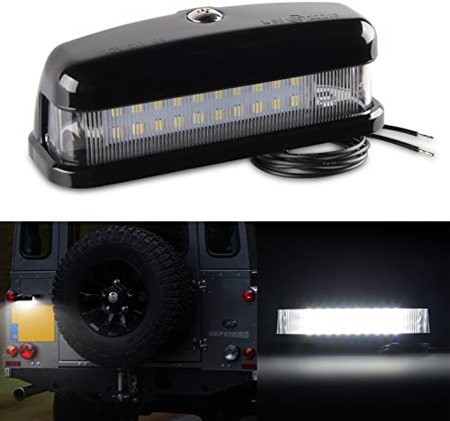 OZ-LAMPE LED Kennzeichenbeleuchtung für Lan-d Rov-er Serie 2A & 3 Defender 90/110/130, Kennzeichen mit CAN-Bus, Nummernschildbeleuchtung LED, 1 Stücke