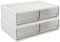 EZOWare 4 Transparente Schubladen Make Up Organizer, 2er-Set Stapelbar Kosmetik Aufbewahrung Schminkschublade Behälter für Schminktisch, Kommode, Kosmetik, Badezimmer, Büro