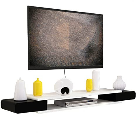 Mueble De TV Flotante, Montado en La Pared Consola De Televisión, Moderno Mueble De Televisión con Estante De Almacenamiento Abierto, Mueble De TV Suspendido,A-90cm