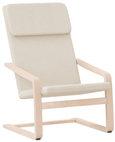 vidaXL Relaxsessel Creme Stoff