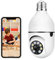 TOBILE Cámara de Bombilla, 360 Grados WiFi Cámara de Seguridad panorámica HD, cámara de vigilancia de cúpula con detección de Movimiento y conversación bidirecciónal para la Seguridad en el hogar