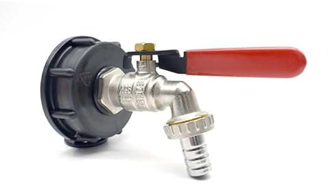 Ensemble raccord S60x6 et robinet de jardin en laiton pour cuve IBC