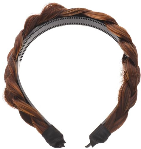 FRCOLOR 4 brins cheveux synthétiques tressé bandeau tressé bandeau avec dents accessoire de coiffure extensible tresse postiche pour les femmes