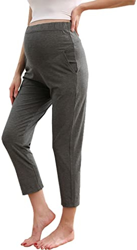 COLOMI Pantaloni Premaman da Donna, per Gravidanza, Straight Relax Ultra Comodo Pigiama e Yoga