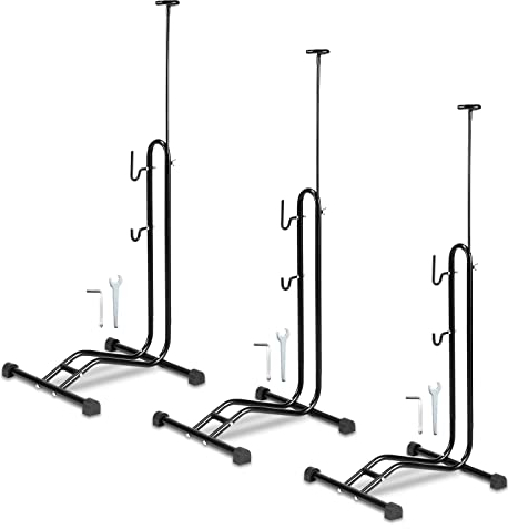 Joparri 3 in 1 - Cavalletto per bicicletta da 20 a 27.5 pollici, supporto per la manutenzione di biciclette, orizzontale e verticale, regolabile in altezza, adatto per ruota anteriore o posteriore