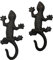 Porte-manteau fantaisie en fer pour décoration murale en forme de lézard - Pour intérieur et extérieur - Pour maison, jardin, cour, clôture, serviettes, laisses de chien, serviettes de plage