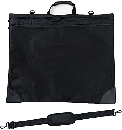 eageus Kunst-Portfolio-Tasche 86,4 x 109,2 cm, wasserdichtes Nylon, große Kunst-Portfolio-Tasche, Künstler-Leinen-Tragetasche mit weichen Schulterriemen, schwarze Kunstaufbewahrungsmappe für
