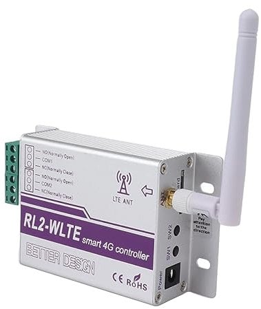 Apricancello GSM, Interruttore Relè 4G a 2 Canali Ad Alta Sensibilità, Interruttore Relè, Frequenza B1/B3/B5/B7/B8/B20 4G, Apriporta Remoto GSM per Apparecchiature Elettriche Agricole