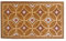 Roseley Large Doormat 45 x 75cm Non-Slip Entrance Rug for Winter Natural Coconut Coir Runner Indoor Outdoor Welcome Mat Heavy Duty Dirt Trapper [Flower/Circle]