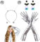 TZQFROCE Alien Kostüm Set Alien Kostüm Zubehör Alien Kostüm Damen Alien Stirnband Alien Ohrringe Alien Handschuhe für Damen Verkleidung Erwachsene Alien Cosplay