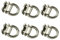 Naisfei 6 Stück D Ringe, Metalltaschenverbinder mit D-Ring, 18mm Handtaschenbrückenhalterungsschnalle mit Schrauben für DIY-Taschen, Schlüsselanhänger,Handtaschen Bastelzubehör
